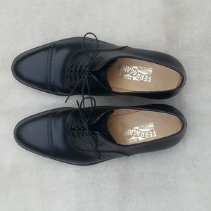 Salvatore Ferragamo black dress shoes.  Size 9